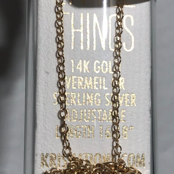 Kris Nations 14k Gold Filled Hamsa w/stone Pendant Necklace 18" - Picture 5 of 6